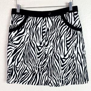 Golfino Safari Zebra Print Athletic Golf Skorts Size 10
